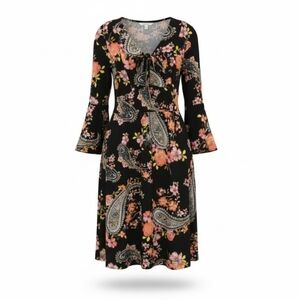 1st Kiss Girls Floral Patterned Dress Very Soft And Comfy Size 7/8 EUC